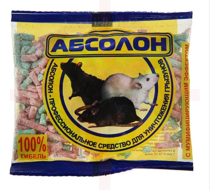 Абсолон, гранулы - приманка для грызунов, 100 гр.