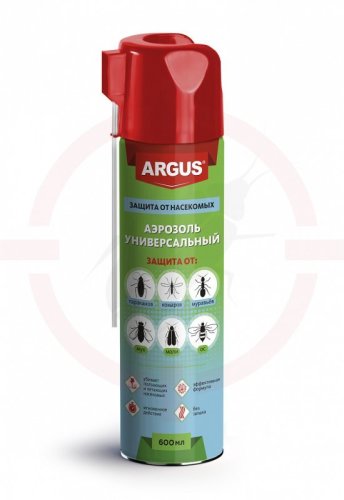 Аргус - аэрозоль универсальный от насекомых, 600 мл.