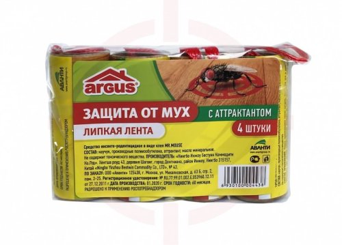 Аргус - лента от мух 4шт. в пленке
