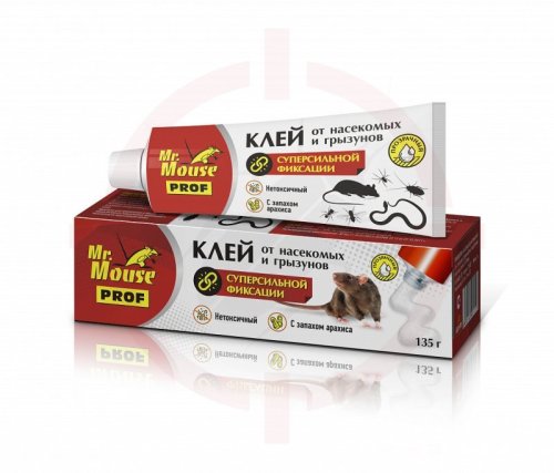Мистер Маус (Mr.Mouse) - клей от грызунов и насекомых, 135 гр.